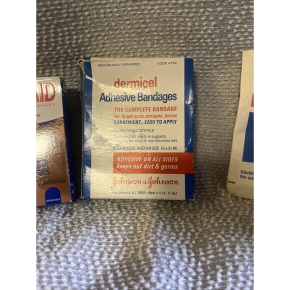 Vintage Band-Aid Dermicel Misc. Lot- Boxes Damaged and Some Boxes Missing A Few - Picture 4 of 5